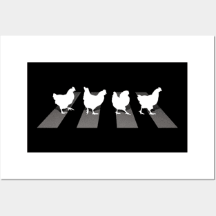 Chickens Crossing The Road Posters and Art